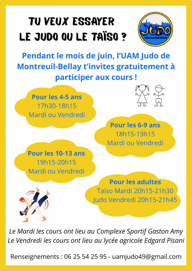 Image de l'actu 'Viens essayer le judo ou le taïso !'